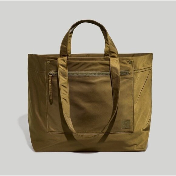 Madewell Handbags - Madewell Resourced Tote Bag AQ582 Green Nylon